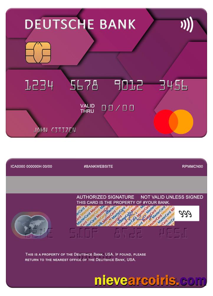 USA Deutsche Bank mastercard